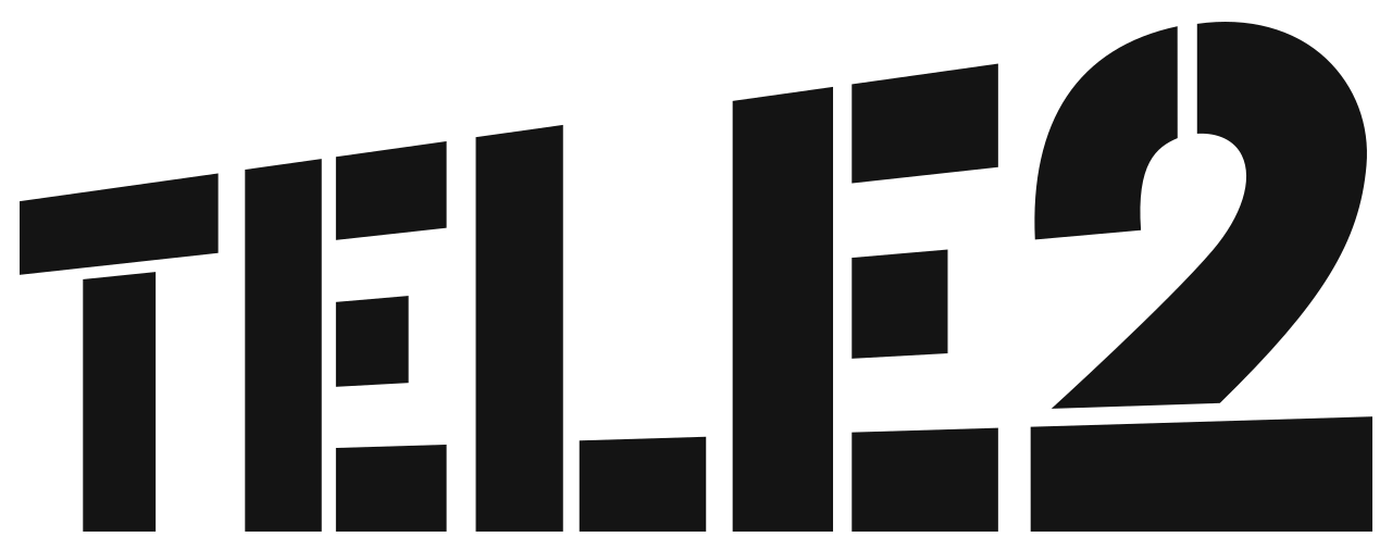 Tele2's logo in black stylized text on transparent background.